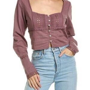 New Free People Joi
Eyelet Crop Top Womens Size Medium